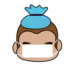 Cute monkey life sticker #9085897