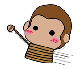 Cute monkey life sticker #9085898