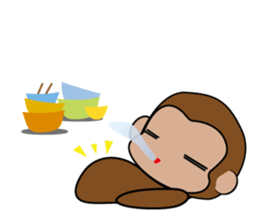 Cute monkey life sticker #9085899