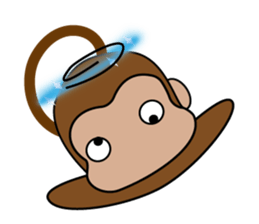 Cute monkey life sticker #9085902
