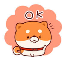 One's own pace Japanese midget Shiba sticker #9086074