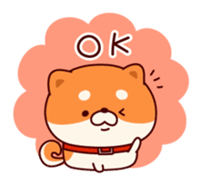 One's own pace Japanese midget Shiba sticker #9086074