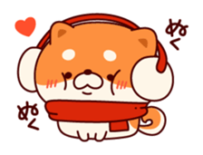 One's own pace Japanese midget Shiba sticker #9086090