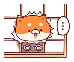 One's own pace Japanese midget Shiba sticker #9086100