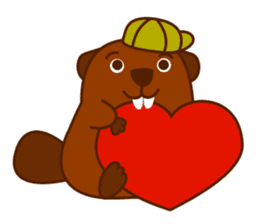 Beaver Fun Cartoon Set sticker #9087070