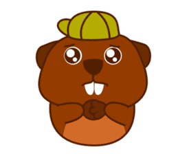 Beaver Fun Cartoon Set sticker #9087072