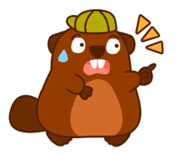 Beaver Fun Cartoon Set sticker #9087075