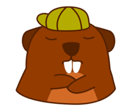 Beaver Fun Cartoon Set sticker #9087076