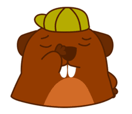 Beaver Fun Cartoon Set sticker #9087078