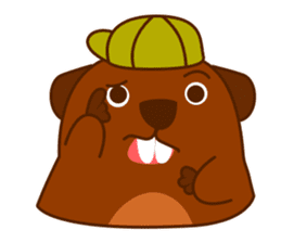 Beaver Fun Cartoon Set sticker #9087079