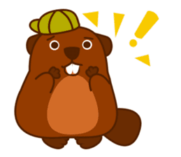 Beaver Fun Cartoon Set sticker #9087080