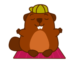 Beaver Fun Cartoon Set sticker #9087086
