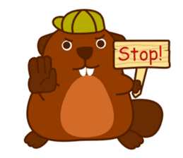 Beaver Fun Cartoon Set sticker #9087087