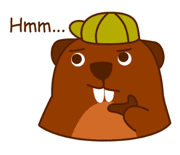 Beaver Fun Cartoon Set sticker #9087090