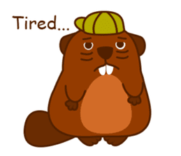 Beaver Fun Cartoon Set sticker #9087092