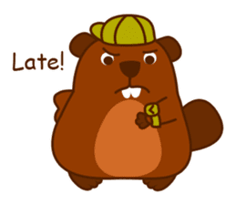 Beaver Fun Cartoon Set sticker #9087097