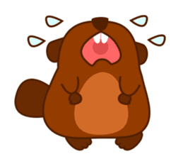 Beaver Fun Cartoon Set sticker #9087103