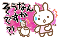 Simple Bunny: Honorific Language sticker #9087452