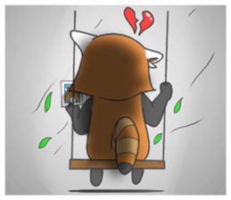 Red-Cat-Bear (Lesser Panda) sticker #9089094