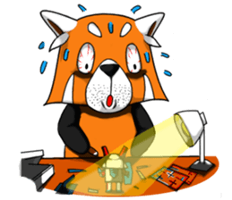 Red-Cat-Bear (Lesser Panda) sticker #9089122