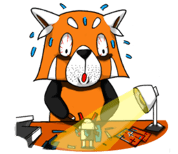 Red-Cat-Bear (Lesser Panda) sticker #9089122