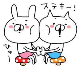 Too Zoku miscellaneous rabbit and cat. sticker #9089555