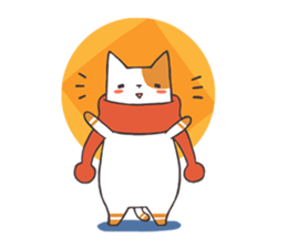 Cat and Scarf sticker #9089864