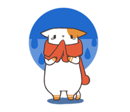 Cat and Scarf sticker #9089866