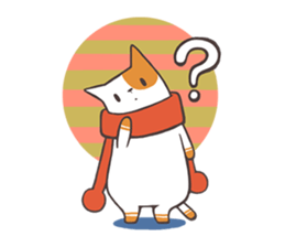 Cat and Scarf sticker #9089869