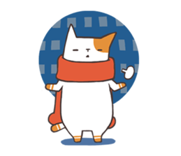 Cat and Scarf sticker #9089871