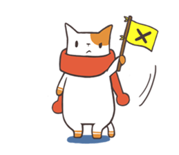 Cat and Scarf sticker #9089873
