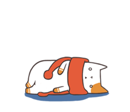 Cat and Scarf sticker #9089877