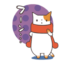 Cat and Scarf sticker #9089879