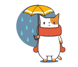 Cat and Scarf sticker #9089902