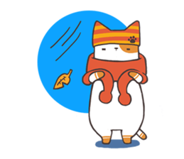 Cat and Scarf sticker #9089903