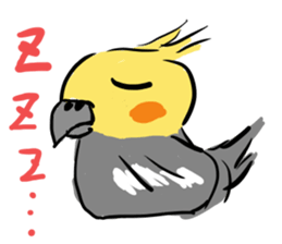Cockatiel Facial expression sticker #9090264