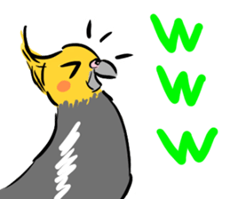 Cockatiel Facial expression sticker #9090275