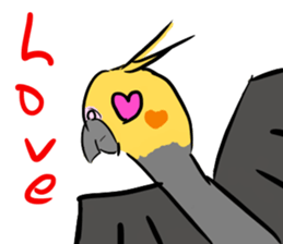 Cockatiel Facial expression sticker #9090282