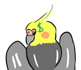 Cockatiel Facial expression sticker #9090297