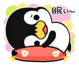 New Year holidays of the penguin sticker #9090628