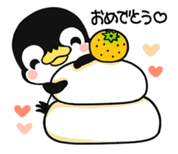 New Year holidays of the penguin sticker #9090646