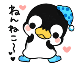 New Year holidays of the penguin sticker #9090654
