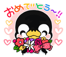 New Year holidays of the penguin sticker #9090661