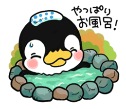 New Year holidays of the penguin sticker #9090662