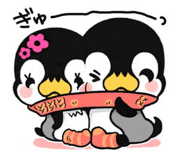 New Year holidays of the penguin sticker #9090663
