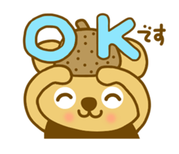 Acorn cap bear sticker #9091308