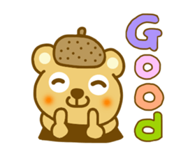 Acorn cap bear sticker #9091312