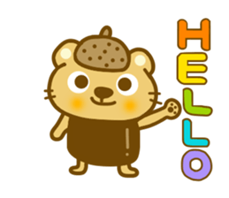 Acorn cap bear sticker #9091313