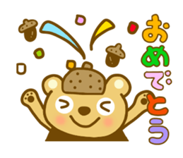 Acorn cap bear sticker #9091317