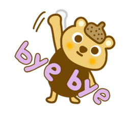 Acorn cap bear sticker #9091324